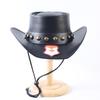 Popular European and American Classic Australian Leather Cowboy Hats, Men's and Women's Riveted Punk Western Cowboy Hats