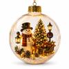 Christmas Creative Lighted Star Acrylic Garland With Snowman Decor For Home Festivities