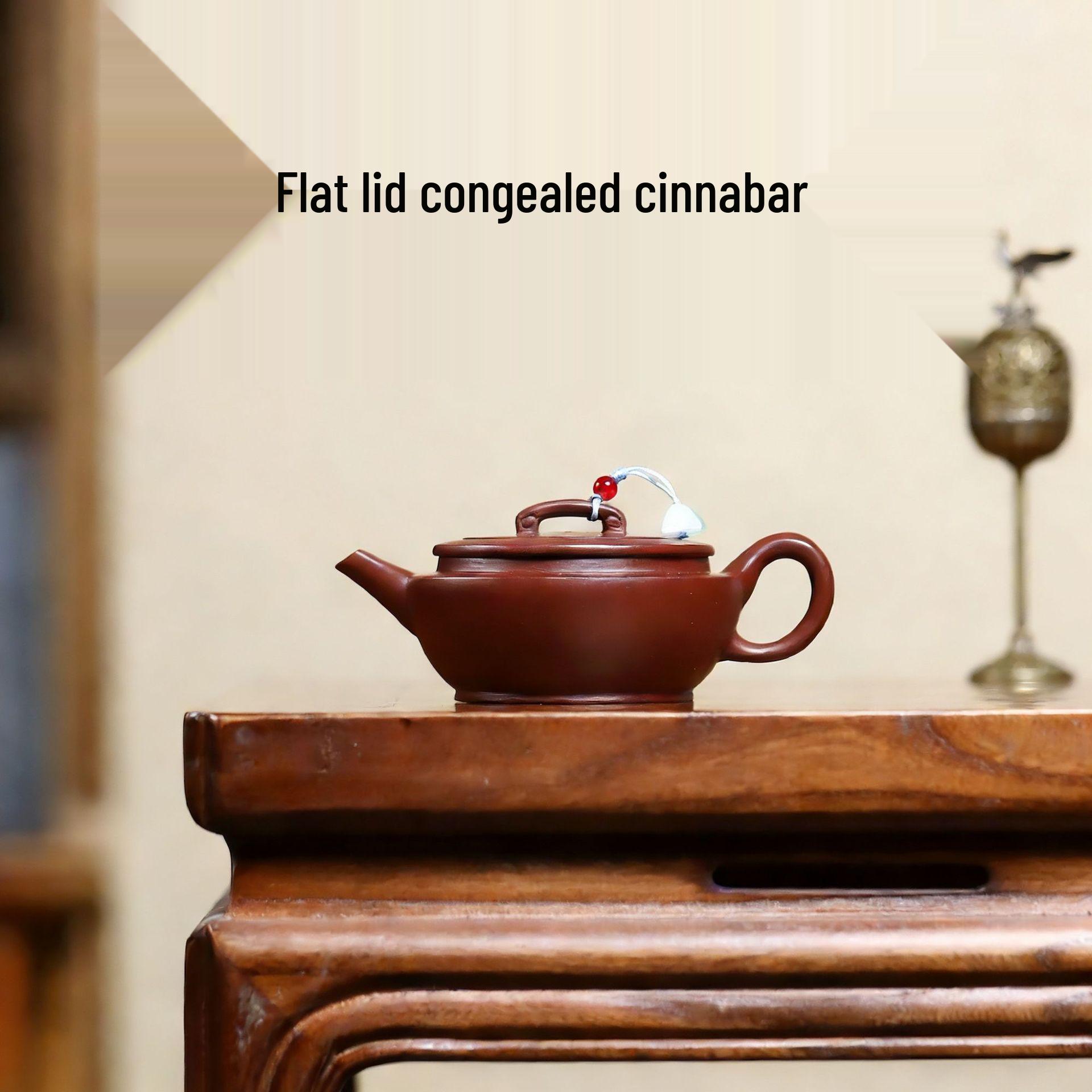 Yixing Zisha Handmade Ningzhu Teapot in Purple-Red Clay - High-End Tea Brewing Pot 140CC