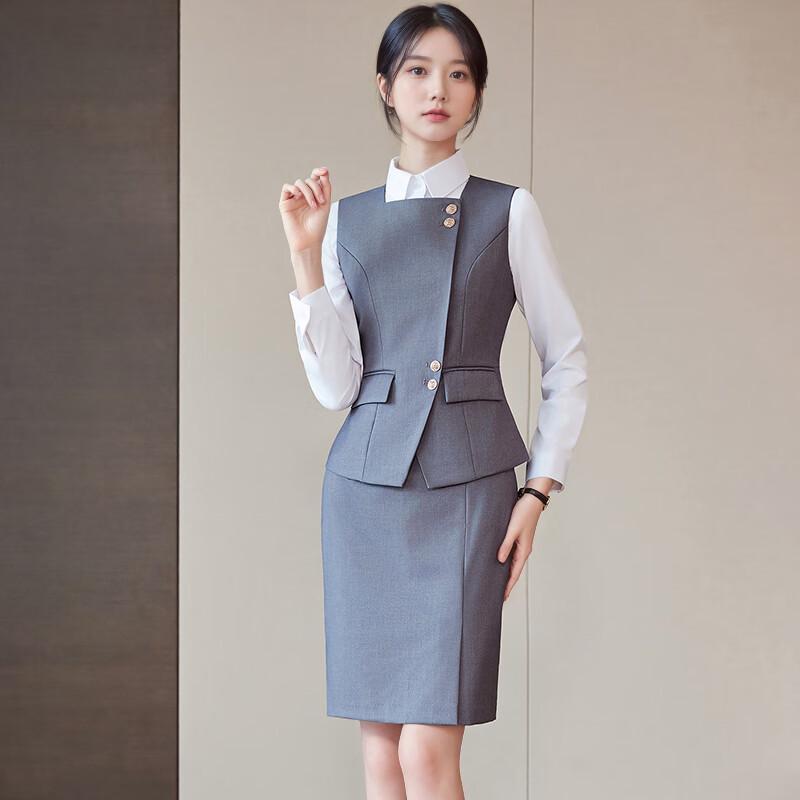 Women's Professional Vest Skirt 3-Piece Suit