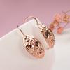 New Trend  Rose Gold Bridal Earrings For Women Unusual Hollow Flower Long Drop Earrings Wedding Daily Fashion Jewelry