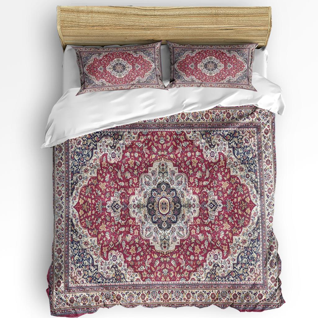 Vintage Flower Indian Bohemia Duvet Cover With Pillow Case Custom Comforter 3pcs Bedding Set Quilt Cover Double Bed Home Textile