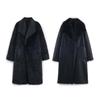 European and American style, wholesale women's clothing fashion and versatile temperament double-sided two-sided artificial fur effect coat