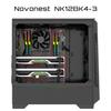 Novonest PC Case Fans 120mm PWM High Performance Silent Fans PWM 4PIN Connector PC Parts Cooling Fans 3-Pack All Black [NK12BK4-3]
