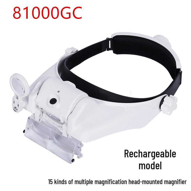 

15x USB Rechargeable Head-mounted Magnifying Glass with Three LED Lights