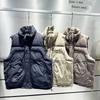 Men's Winter Trendy Brand Thickened White Duck Down Warm Sleeveless Vest Jacket with Stand Collar, Made from Surplus Foreign Trade Stock