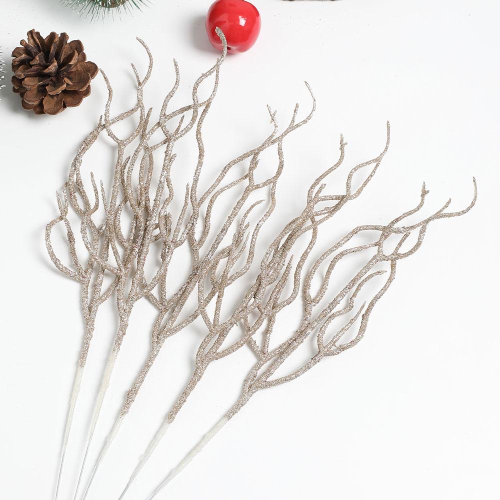 3/5Pcs Christmas Decorations Colored Branch Artificial Bouquet Xmas Tree Ornament Home Decor New Year Navidad 2025 Accessories