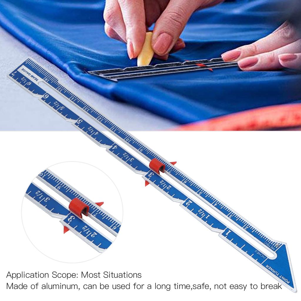 Quilting Ruler Seam Allowance Pointed   Sewing Measuring   Tools for Positioning Amount Button Margin Parallel Line