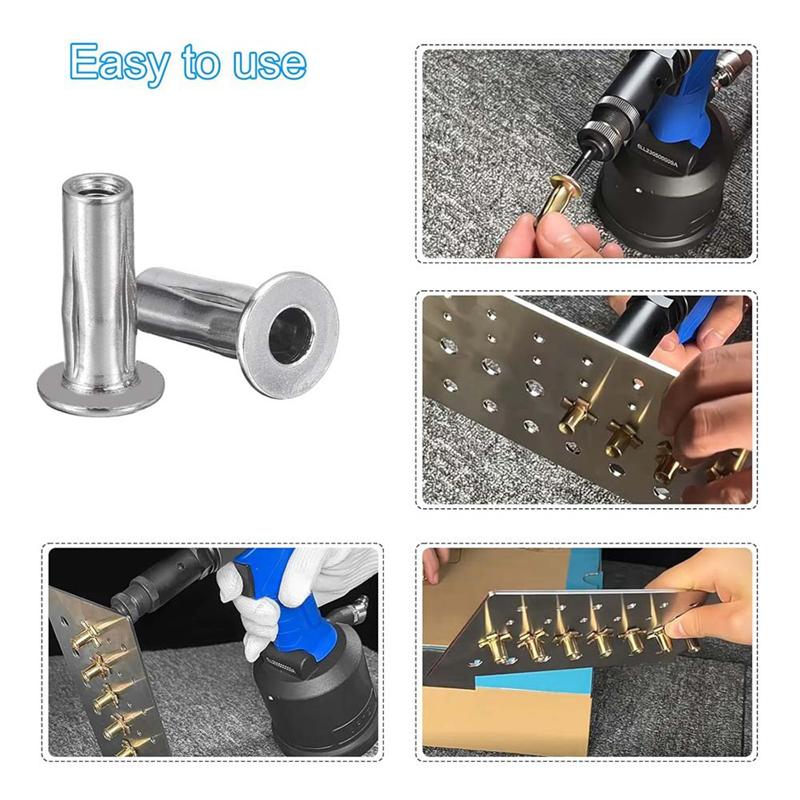 

A23I-M5 Multi-Grip Rivet Nuts, 20Pcs Threaded Insert Nut 304 Stainless Steel Plus Nuts Construction Fasteners For Industrial срібний