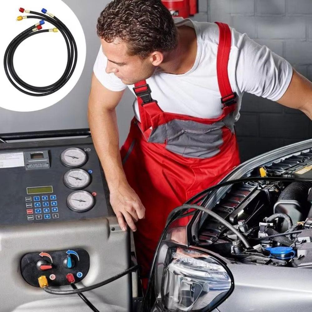 Fluorinated Tubes Charging Hose Set High Pressure Charging Hose  Refrigerant Charging