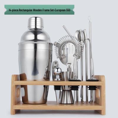 14-Piece Stainless Steel Cocktail Shaker Set