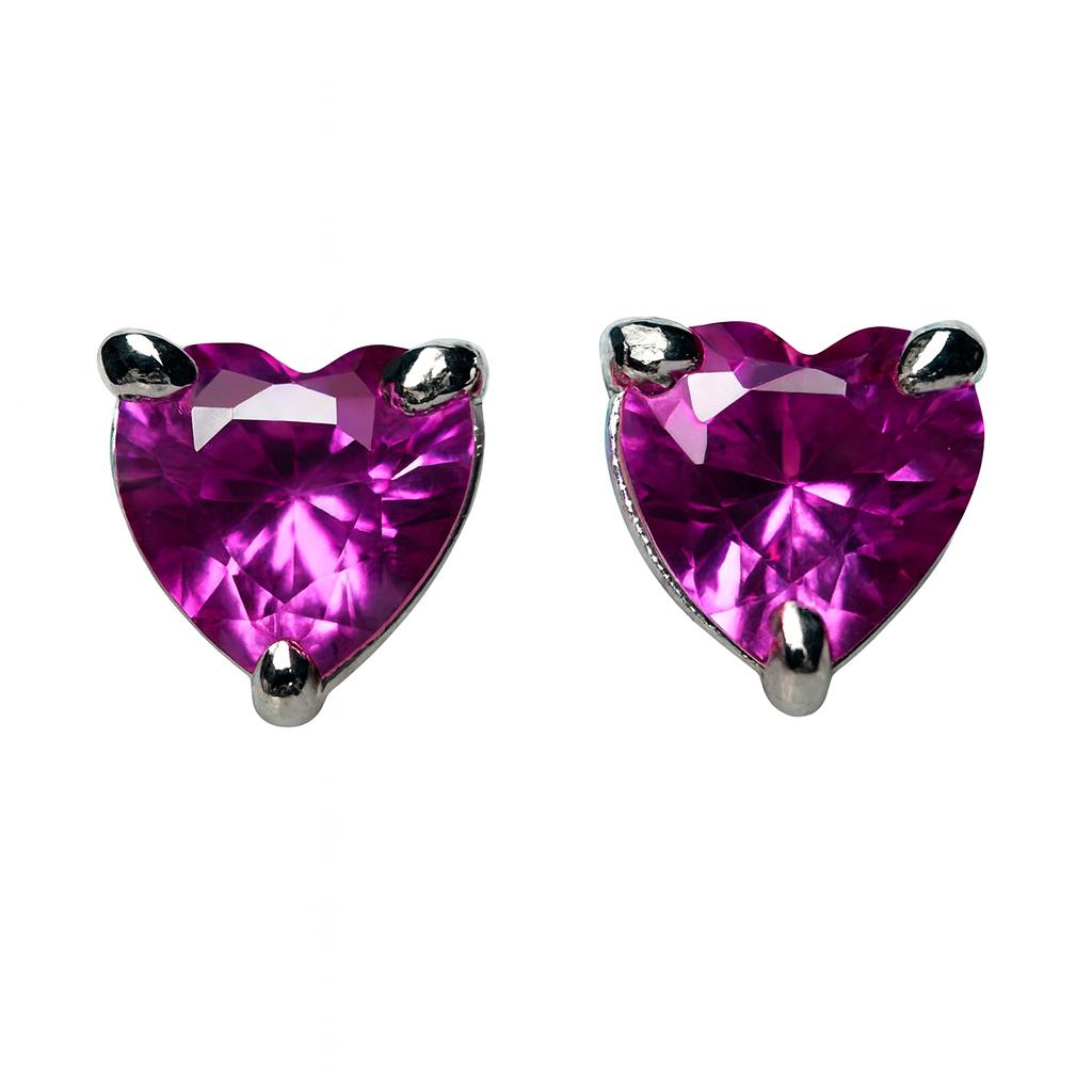 Natural Pink Ruby Earring 11.1 Ct Heart Gemstone Jewelry Gift