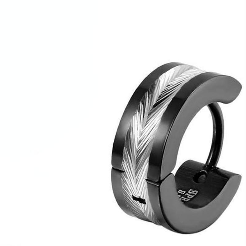 1PC Men's Women's Stainless Steel Earrings Scrub Earrings Earrings Earclips Hip Hop Earrings