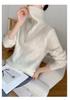 100% Wool Lapel Half-Zip Hollow Out Knitwear, Long Sleeve, Women's Thickened Base Layer for Autumn/Winter 2025