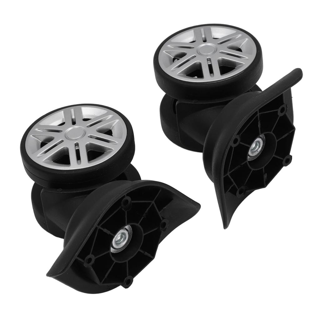 1pair Luggage Wheel Spare Part Black 360 Degree Trunk Wheels Universal Suitcase Castor for Trolley Luggage