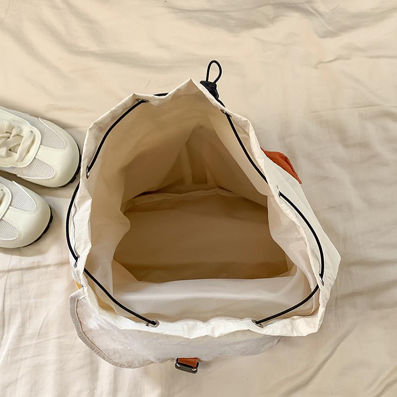 Contrast Color Backpack Stitching Student Schoolbag Women's Lightweight Backpack