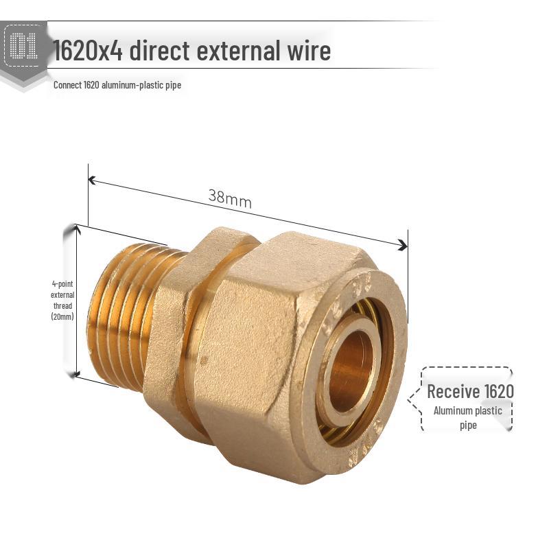 Solar Water Heater 1216 Aluminum-Plastic Copper Joint Fittings: Internal/External Threads, Equal Diameter, Elbow, Straight, and Tee Pipe Fittings
