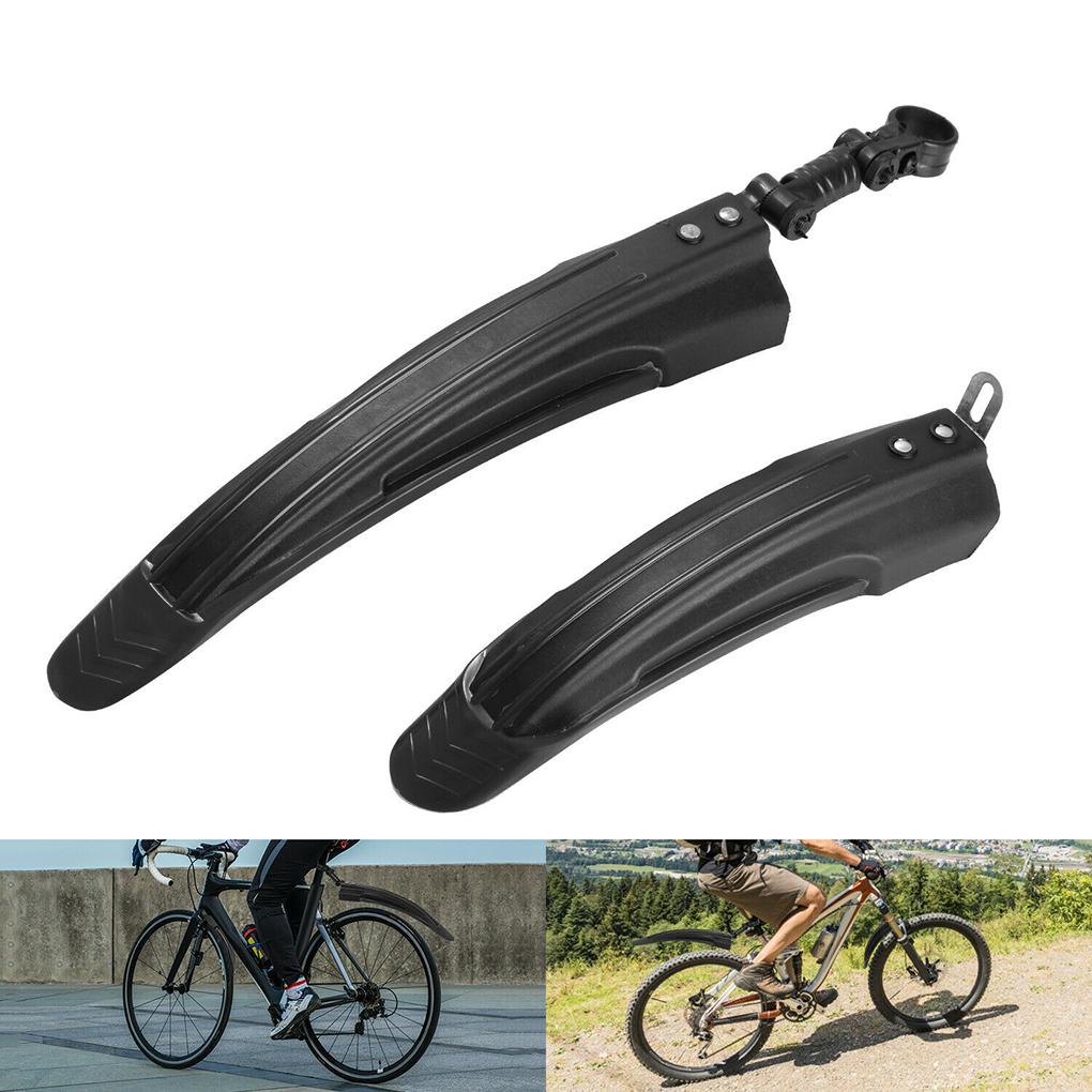 2pcs Mountain Bike Mudguard Plasitc Mudguard Prevent Muds Splashing Bicycle Front Rear Mud Fenders Kit Cycling Accessories