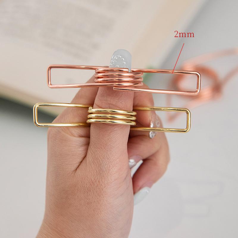 Metal Bookmarks One Hand Reading Page Turning Fixed Thumb Book Support Fast Reading Aids Tools Thumb Bookmark for Book Lovers