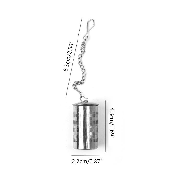 Tea Infuser Strainer Stainless Steel Cylindrical Loose Spice Filter Tool for Home Kitchen Tea Lover Gift Easy to Use