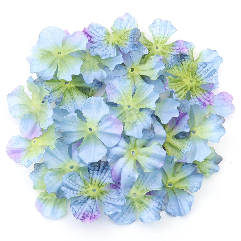 60Pcs Artificial Flower Head for Crafts Headwear Home Wedding Decoration Scrapbooking Clothing Sewing Fake Flowers Accessories