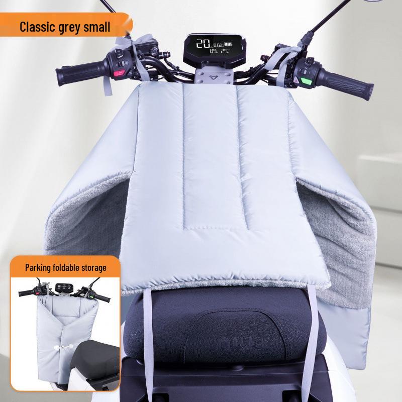 Electric Vehicle Windshield Winter Velvet Windproof Cover & Battery Motorcycle Knee Pads for Cold Protection