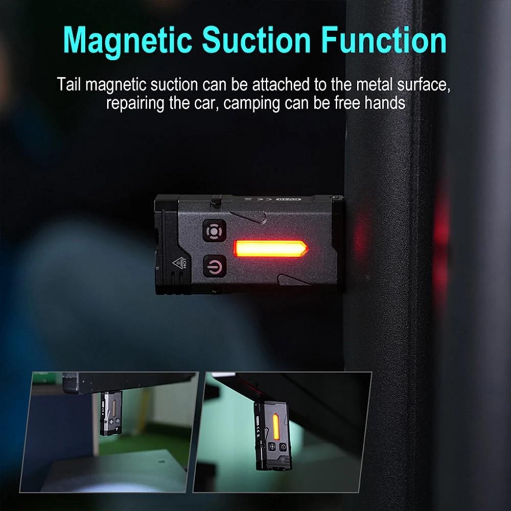 EV10 EDC Flashlight 10W Magnetic Keychain Light Waterproof IP66 Sanan Chip (Crystal Energy TG3)   RGB Minilight with