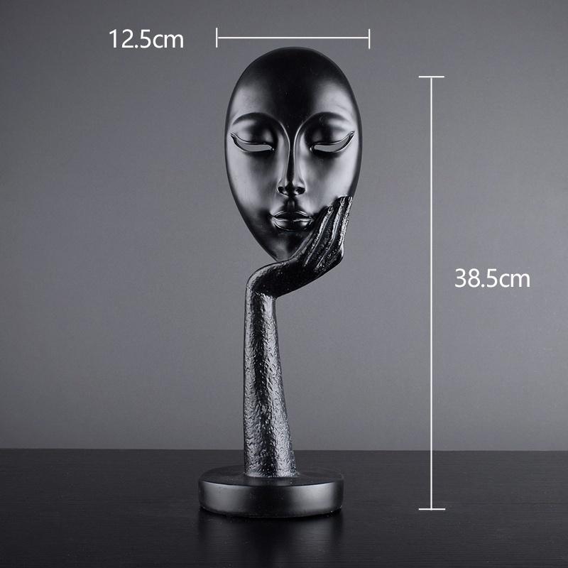 1Pc Modern House Decor Home Decoration Maison Accessories Thinker Mask Miniature Figurines for Living Room Office Corridor