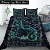Constellation Duvet Cover Yellow Constellation King Size Bedding Set For Astronomy Enthusiast Soft Twin Polyester Quilt Cover