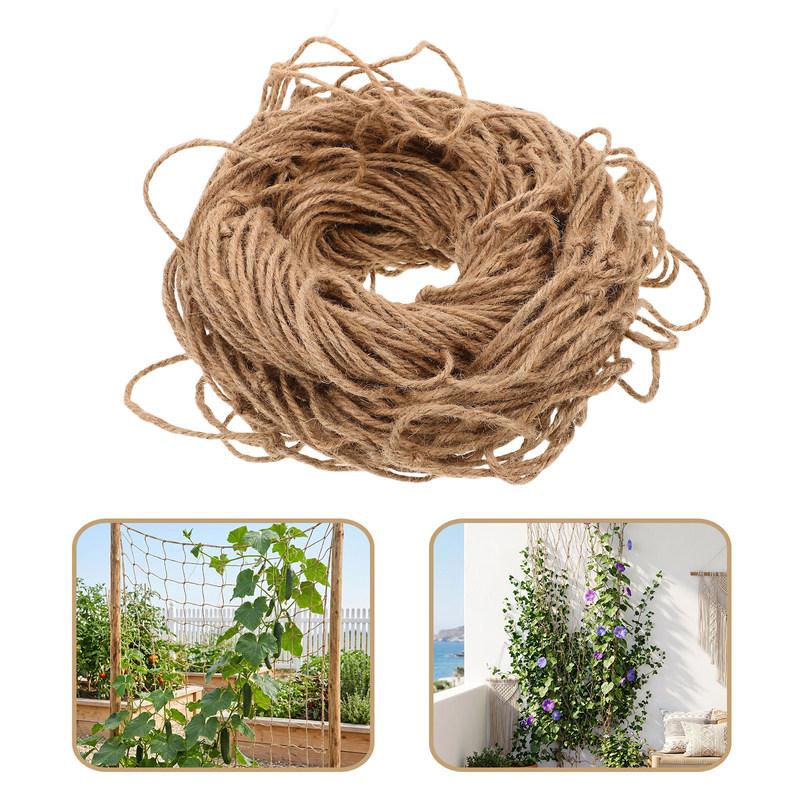 Jute Trellis Netting for Climbing Plants 3.3X 6.6Feet Heavy Duty Plant Support Net for Cucumber Vine, Fruits & Vegetables Tomato