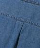 TRILLION Stone Washed Oversized Denim Long Sleeve Shirt (Middle Blue)