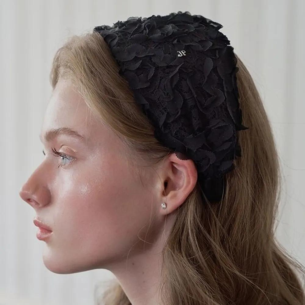 Garden Wide Hairband JP-25-135HB black