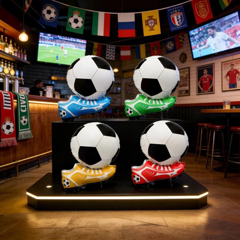 3D Football Soccer Balloons with Ball & Sneaker Shapes Ideal for Themed Parties Birthday Sports Event Decorations Supplies