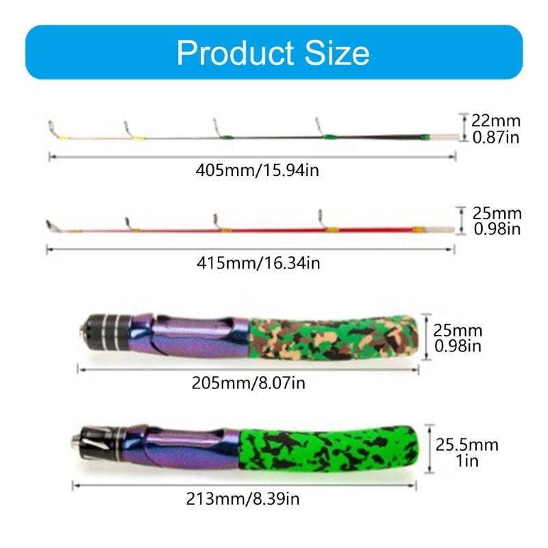 Two Section Winter Outdoor Fishing Rod Lightweight Carbon Construction EVA Grip Cold Weather Ice Fishing Gear Equipment