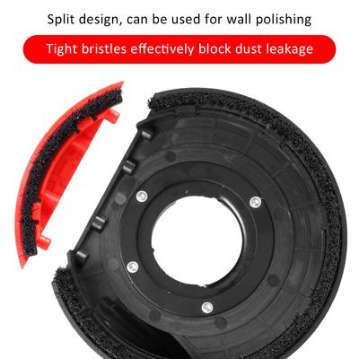 100/125mm Angle Grinder Dust Cover Dust Collector Face Cover with Connector Built-In Bristle Angle Grinder Attachment