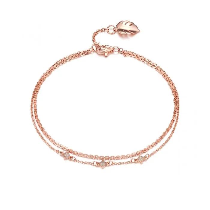 Monstera Dew 3 Diamond Bracelet_211900018