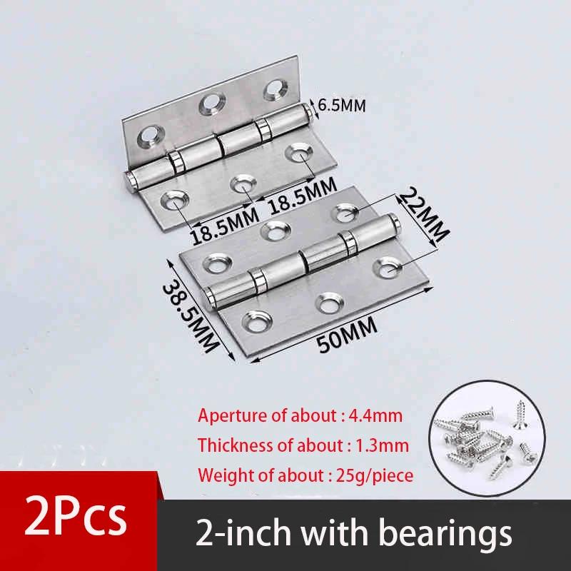 2Pcs Silvery Stainless Steel Hinge Door Connectors Cabinet Door Drawer Accessories Furniture Hinge Hardware Accessories