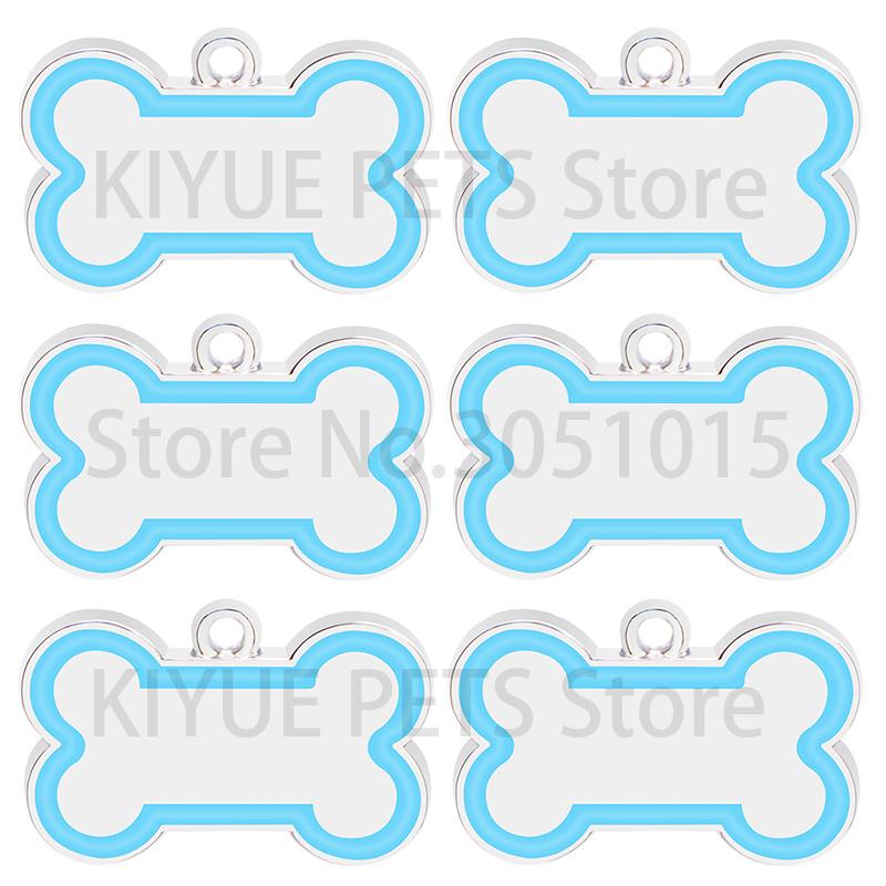 Wholesale 20Pcs Bone Dog ID Tag For Dogs Anti-lost Dog Tag Engraved Pet Name Phone Number ID Tags NamePlate Pendant