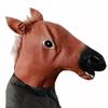 Halloween Pferdekopfmaske, Tierkopfbedeckung, Cosplay braune Pferdekopfbedeckung, Parodie-Requisite aus PVC-Material