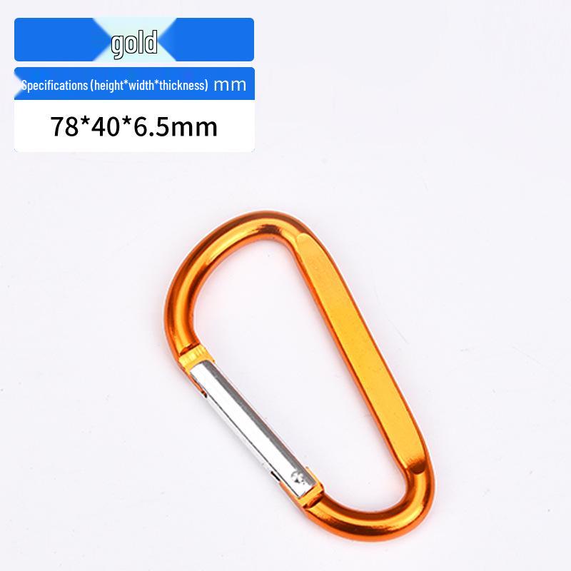 D-förmiger Aluminiumlegierungs-Karabiner-Schlüsselanhänger - Schnellverschluss, Größe 8, Herzförmig, Camping-Sicherheitsverschluss