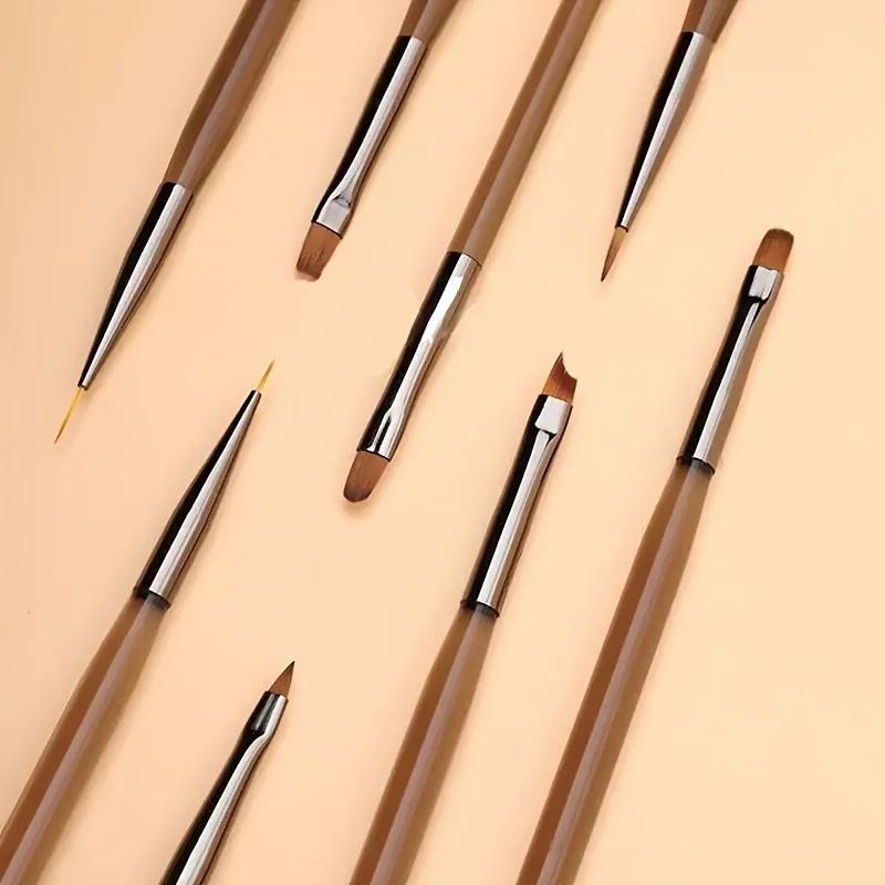 9pcs DIY painting brushes, for watercolor, oil painting, UV gel nail lining, nail acrylic painting brushes, and nail art paintin