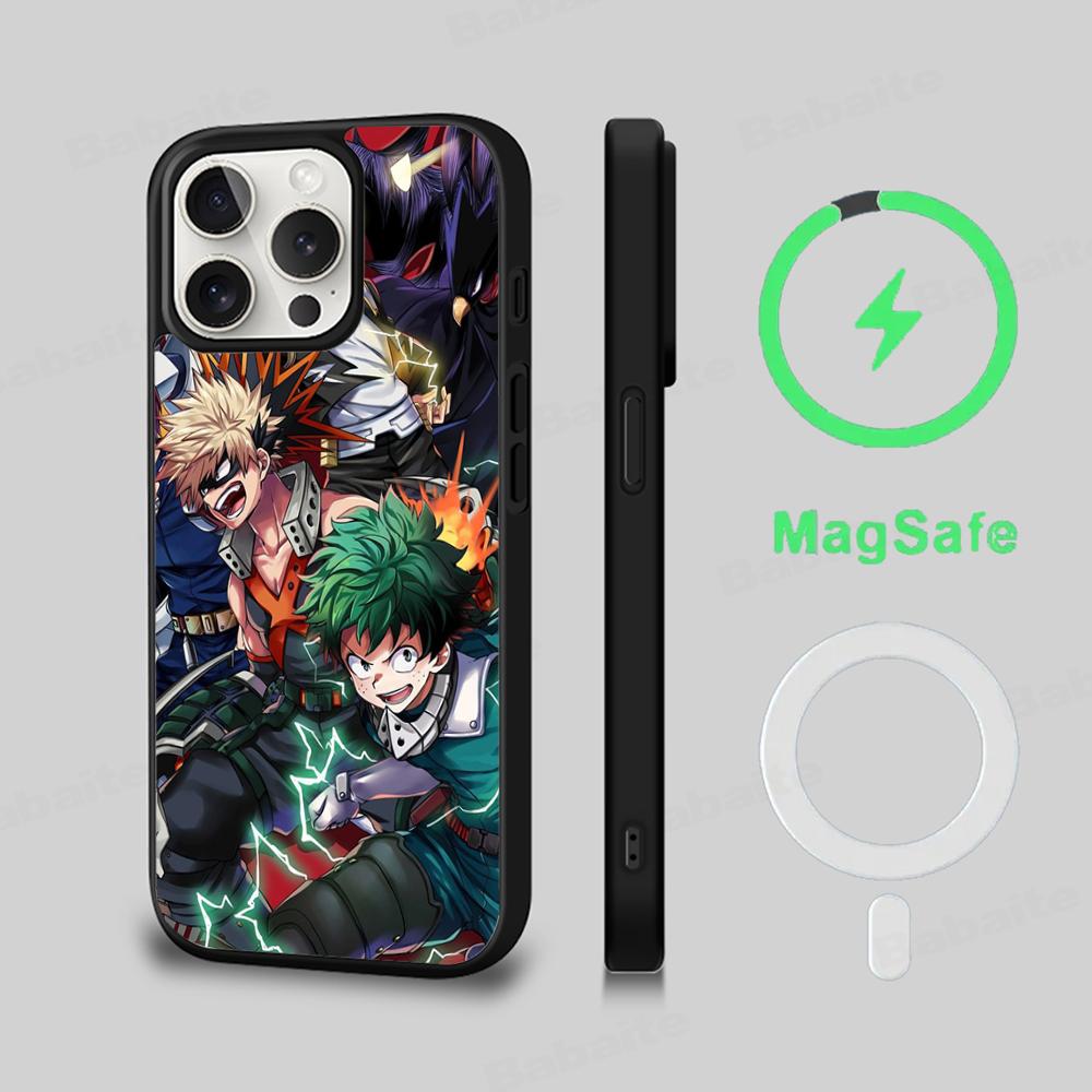 

My Hero Academia Phone Case Magnetic Case For IPhone 16 14 13 12 11 15 Pro Max Plus For Magsafe Wireless Charge Cover iPhone 15 Pro