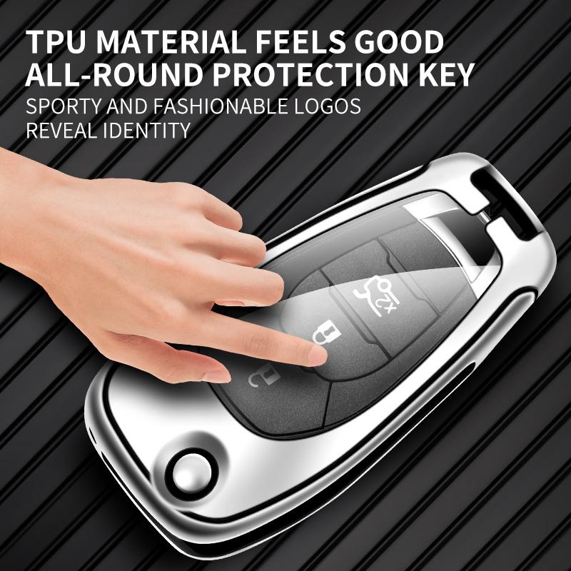 Zinc Alloy Car Key Case Cover Protector Shell For Chevrolet Cruze Cross Cobalt Captiva Spark Sonic Aveo Tracker Onix Rs Malibu