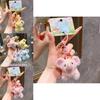 Plush Mini Elephant Keychain With Cartoon Design For Backpack Decor And Gift