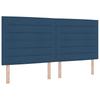 Boxspring Bed with Headboard Blue 200 x 200 cm Fabric
