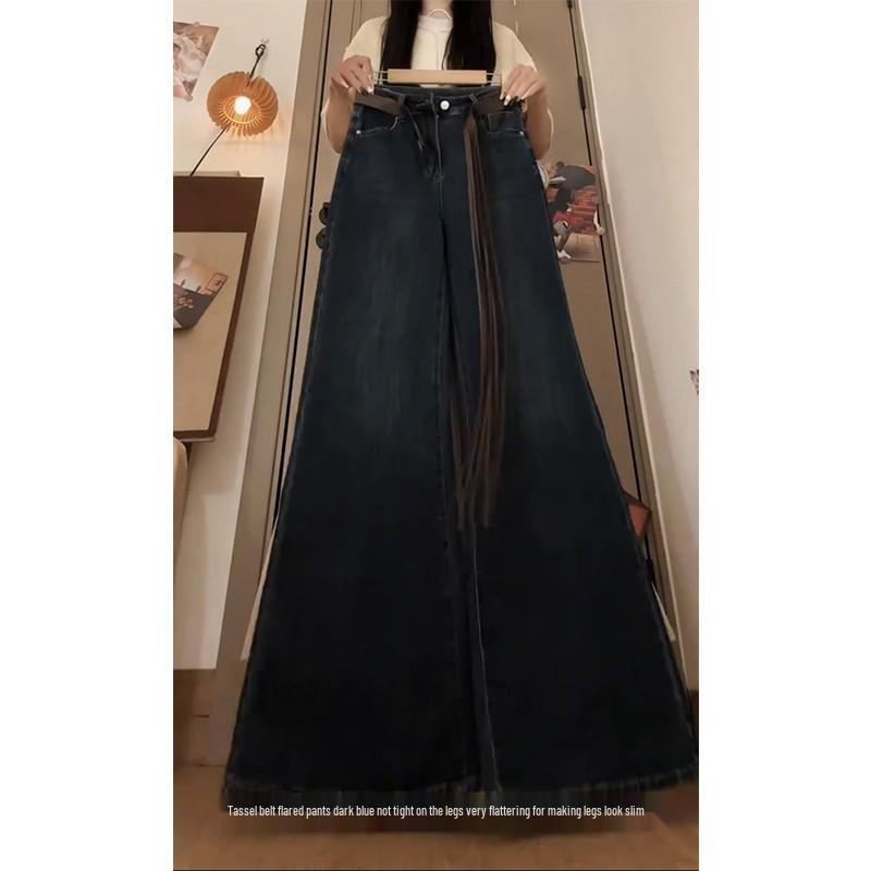 

Women s Korean Style Winter Outfit: Cozy Waist-Cinched Knit Sweater & Slimming Jeans Two-Piece Set M (95-105 Jin)