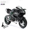 1/10 Kawasaki H2R Alloy Die Cast Motorcycle Model Vehicle Collection Sound and Light Off Road Autocycle Toys Car