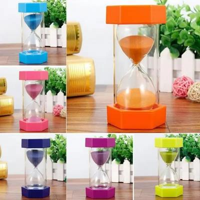 Sablier hexagonal résistant aux chutes, 5/10/15/30/45/60 minutes, jeu, horloge de sable, cadeau pour enfant, minuterie de cuisine, décoration de maison