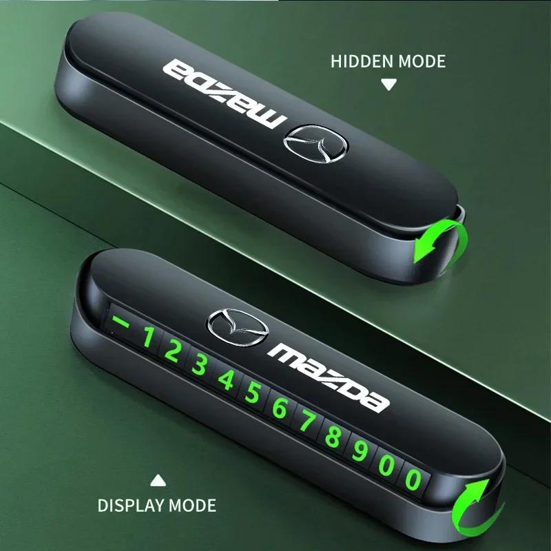 Car Phone Number Card Temporary Parking Card Accessories For Mazda 3 6 2 5 Axela Atenza Demio CX3 CX5 CX7 CX30 MX3 MX5 Speed MPE