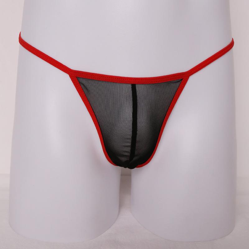 Men's Sexy Mesh Thong - High Elastic, See-Through Erotic Lingerie